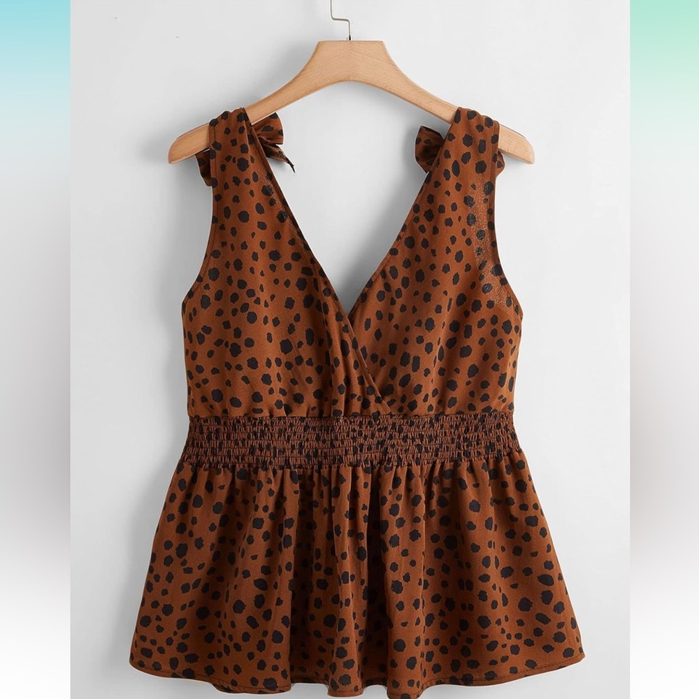 Tie Strap V Neck Tank Top